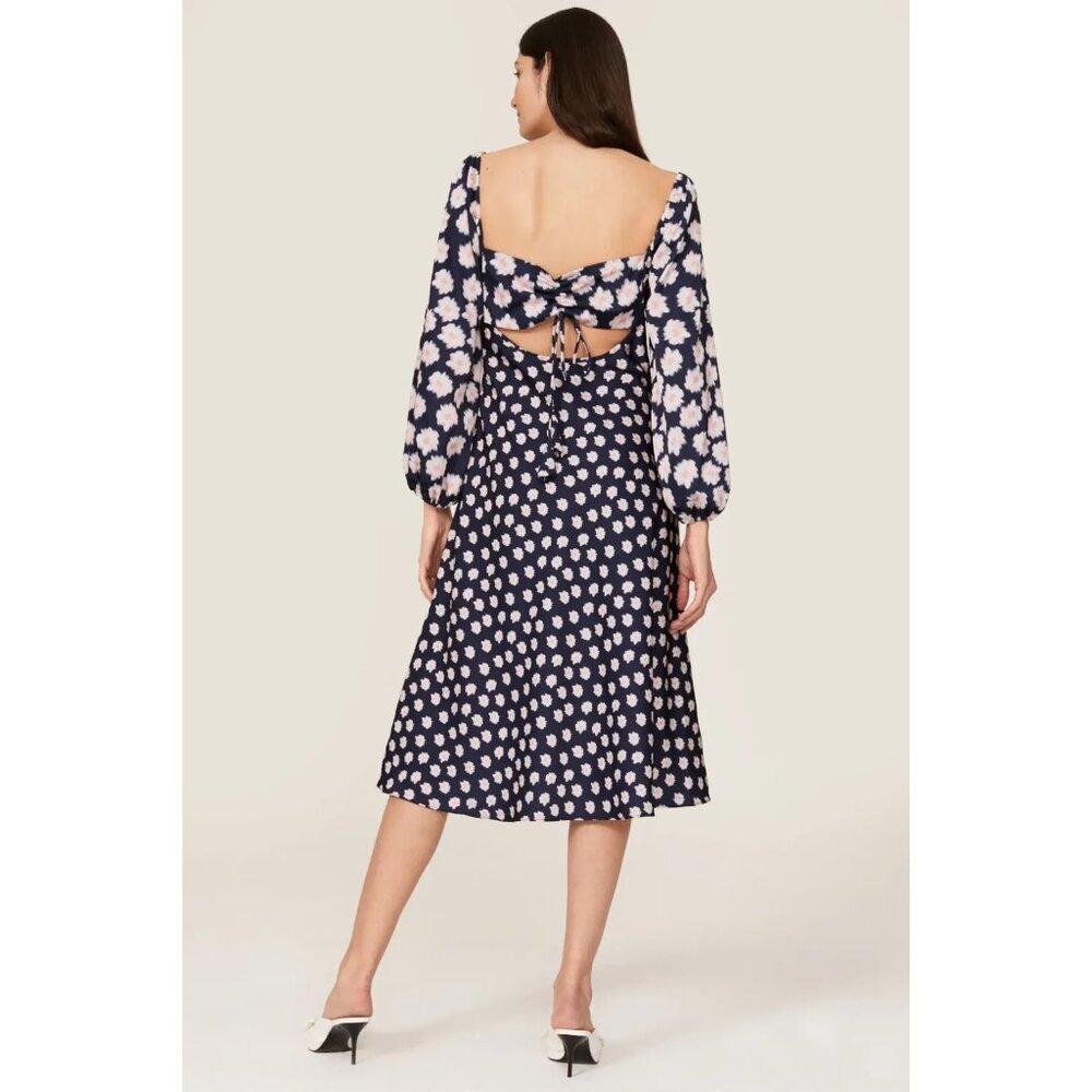 Sachin & Babi Melody Navy Midi Dress Size 4 | Designer Women’s Cocktail Style - Picture 8 of 16